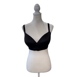 Soma Enbliss Wireless Full Coverage Bra Black Smooth Stretch Comfort Size 42C